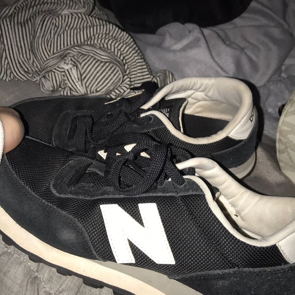 black and white new balances